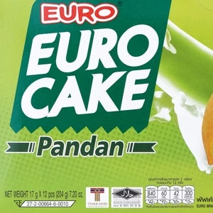 Euro Puff Cake Pandan 17g x 12 pcs