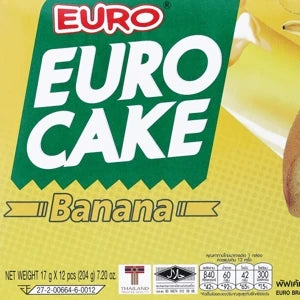 Euro Puff Cake Banana 17g x 12pcs