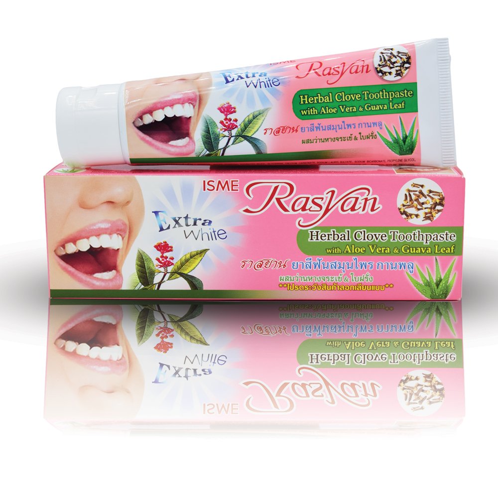 Rasyan Extra white Herbal Clove Toothpaste 100g (1pkg x 12pcs @ $5)