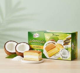 LEDO BRAND STEAMED CAKE WITH COCONUT CREAM