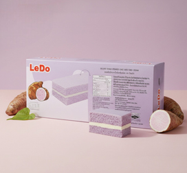 LEDO BRAND STEAMED CAKE WITH TARO CREAM
