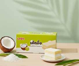 LEDO BRAND STEAMED CAKE WITH COCONUT FLAVORED