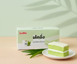 LEDO BRAND STEAMED CAKE WITH PANDAN FLAVORED