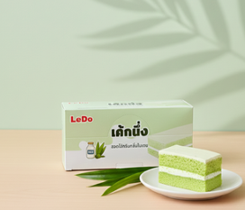 LEDO BRAND STEAMED CAKE WITH PANDAN FLAVOUR
