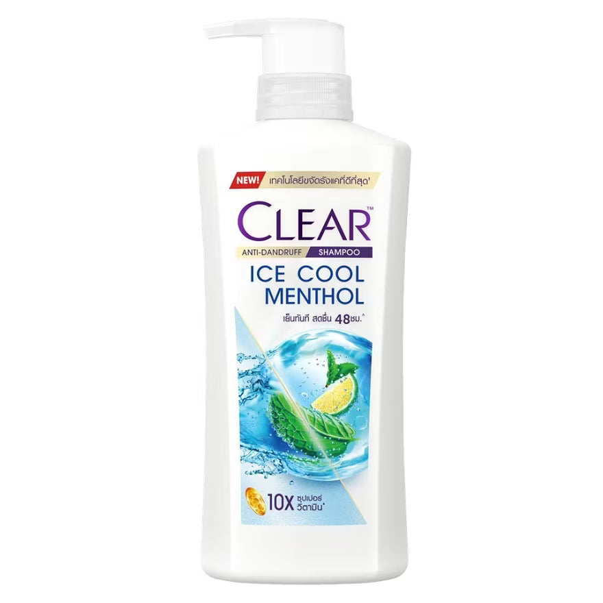Clear Shampoo Anti-Dandruff Ice Cool Menthol 350 Ml x 12 pcs