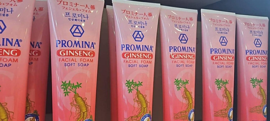 PROMINA Facial Foam Soft Soap Ginseng Deep Clean Face Wash Smooth Anti Age 120g @ 12pcs