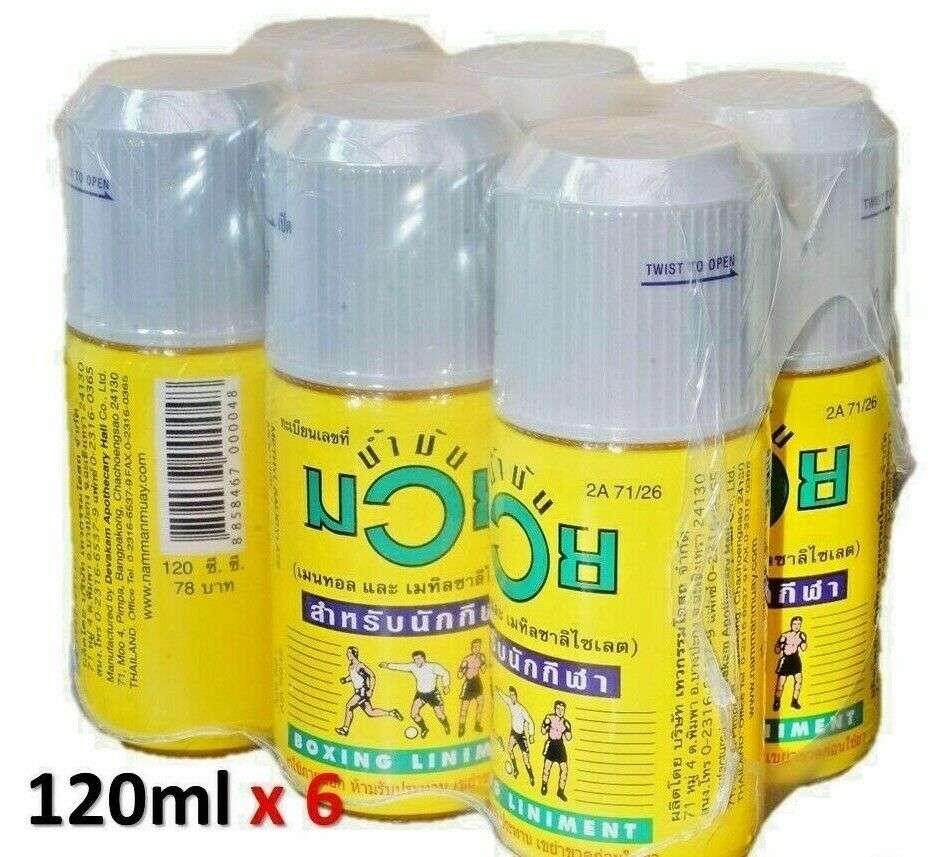 Namman Muay Thai Boxing Liniment Message Oil 6x120ml